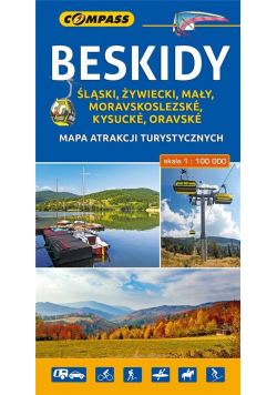 Mapa atrakcji tur. - Beskidy 1:100 000