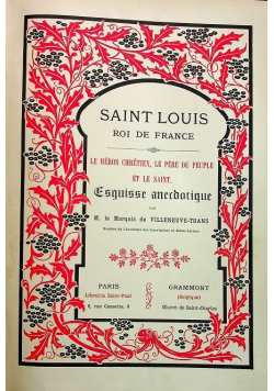 Saint Louis Roi De France 1909r