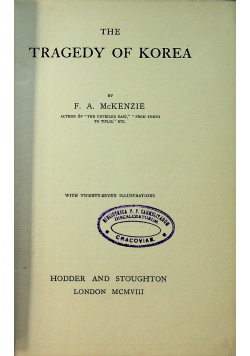 Yhe Tragedy of Korea 1908 r.
