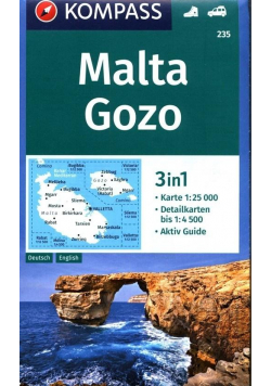 Malta, Gozo 3w1 1:25 000 Kompass