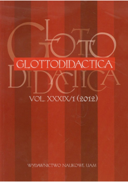 Glottodidactica vol. XXXIX/1 (2012)