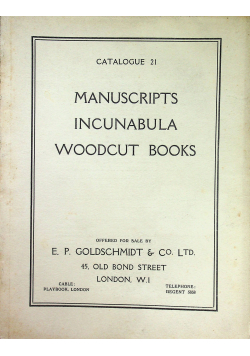 Manuscripts incunables woodcut books