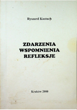 Zdarzenia wspomnienia refleksje