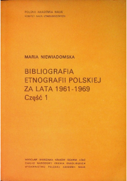 Bibliografia etnografii polskiej za lata 1976 - 1985