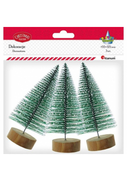Drzewka plastikowe Choinki 12,5cm x 55mm 3szt ziel