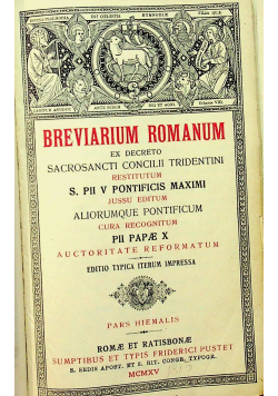 Breviarium Romanum 1915r