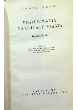Poszukiwania na ulicach miasta
