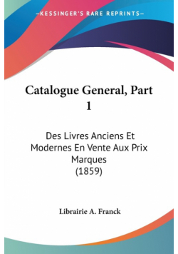 Catalogue General, Part 1