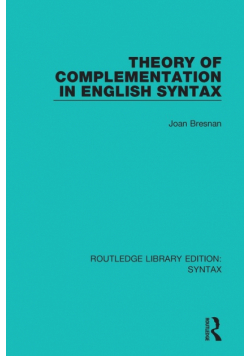 Theory of Complementation in English Syntax