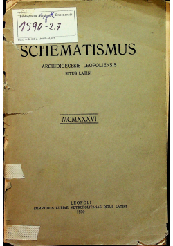 Schematismus Archidioecesis Leopoliensis 1936 r.
