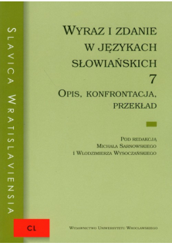 Wyraz i zdanie w językach słowiańskich 7