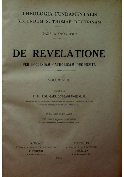 De Revelatione Vol II 1921 r.