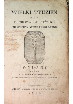 Wielki tydzień dla duchownego pożytku, 1929 r.