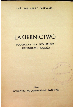 Lakiernictwo, 1946 r.
