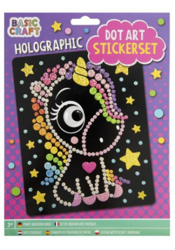 Zestaw naklejek holograficznych JEDNOROŻEC
