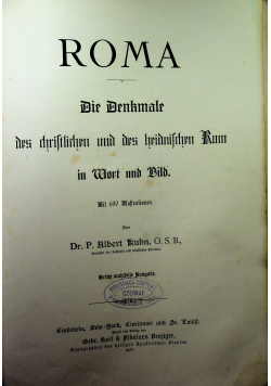 Roma Die Denkmale der ewigen Stadt 1887 r