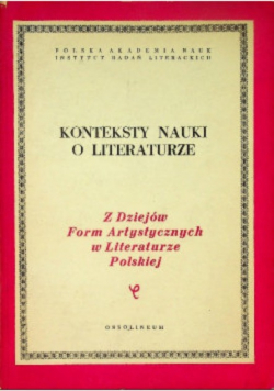 Konteksty nauki o literaturze