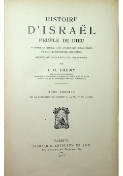 Histoire D Israel peulpe de dieu 1927 r