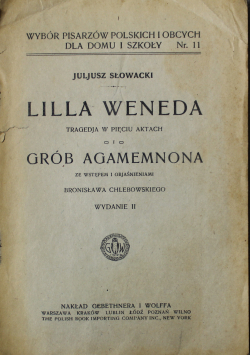 Lilla Weneda Grób Agamemnona 1922 r.