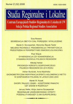 Studia Regionalne i Lokalne 2 (32) 2008