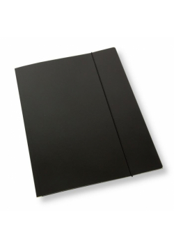 Teczka A4 z gumką lakier czarna 350gsm (10szt)