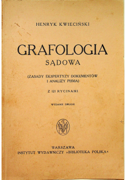 Graologia sądowa 1934r