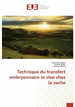 Technique du transfert embryonnaire in vivo chez la vache