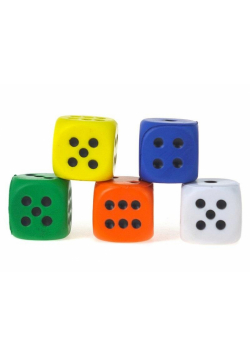 Piłeczka-kostka piankowa 6cm (12szt)