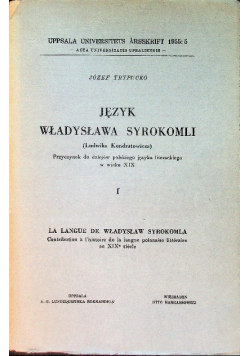 Język władysława syrokomli Tom 1