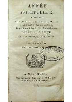 Annee Spirituelle Tom II1813r