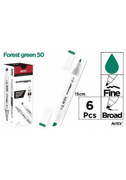 Marker Chromax z 2 końcówk. forest green 50 (6szt)