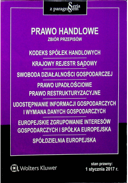 Prawo handlowe Zbiór przepisów