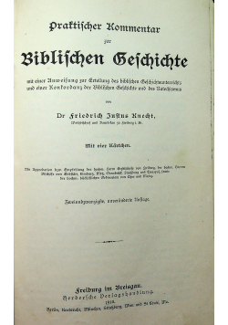 Praktischer Kommentar zur Biblischen Geschichte 1910 r.