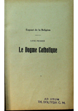 Le dogamtice Catholique 1930 r