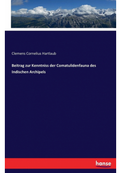 Beitrag zur Kenntniss der Comatulidenfauna des Indischen Archipels