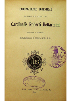 Cardinalis Roberti Bellarmini 1899 r.