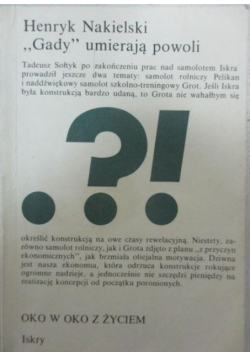 Gady umierają powoli