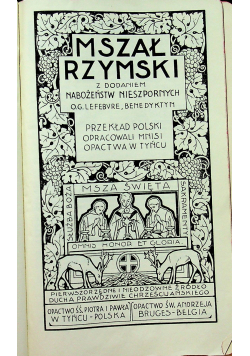 Mszał Rzymski z dodaniem nabożeństw nieszpornych 1949 r