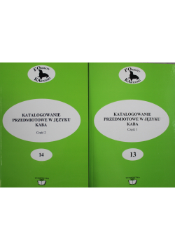 Katalogowanie Przedmiotowe w Języku Kaba Cz I i II