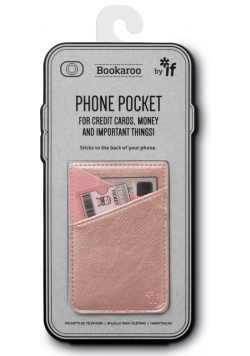 Bookaroo Phone pocket - portfel na telefon - złoty róż
