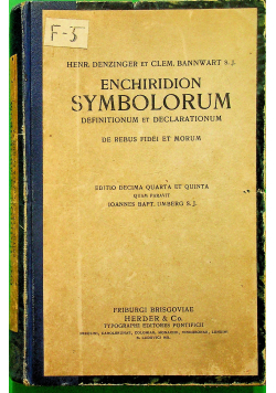Enchiridion Symbolorum 1922 r