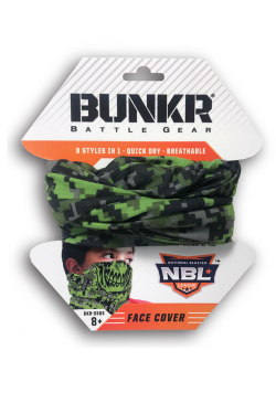 BUNKR Zasłona na twarz zielona do NERF maseczka