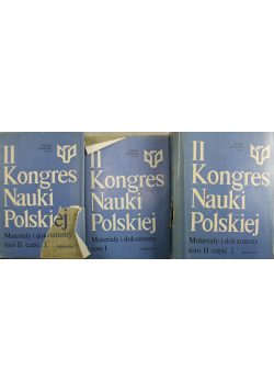 II Kongres Nauki Polskiej 3 tomy