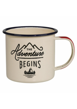 Kubek kempingowy Adventure Begins - 325ml kremowy