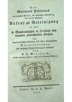 Des Mattheus Pratorius 1822