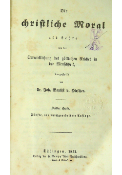 Die Christliche Moral 1851r