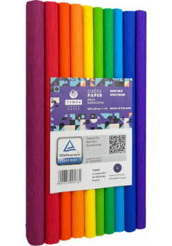 Paczka Bibuła marszczona 25x200 mix spectrum 10 mini rolek