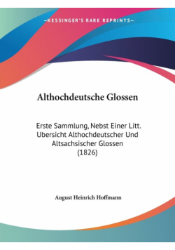 Althochdeutsche Glossen
