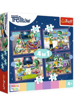 Puzzle 4w1 Trefliki przed snem TREFL