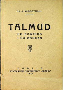 Talmud co zawiera i co naucza 1925 r